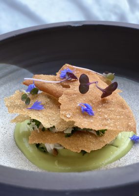 Millefeuille de crabe et avocat